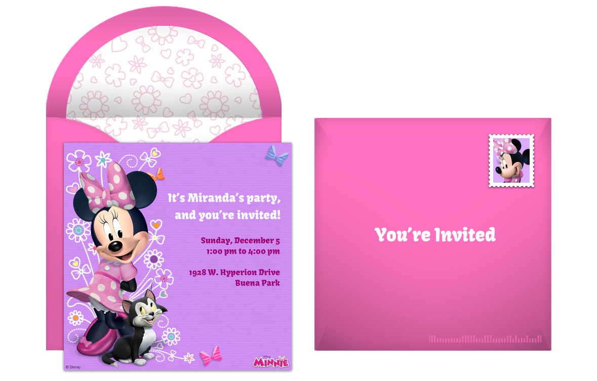 free minnie mouse online invitation