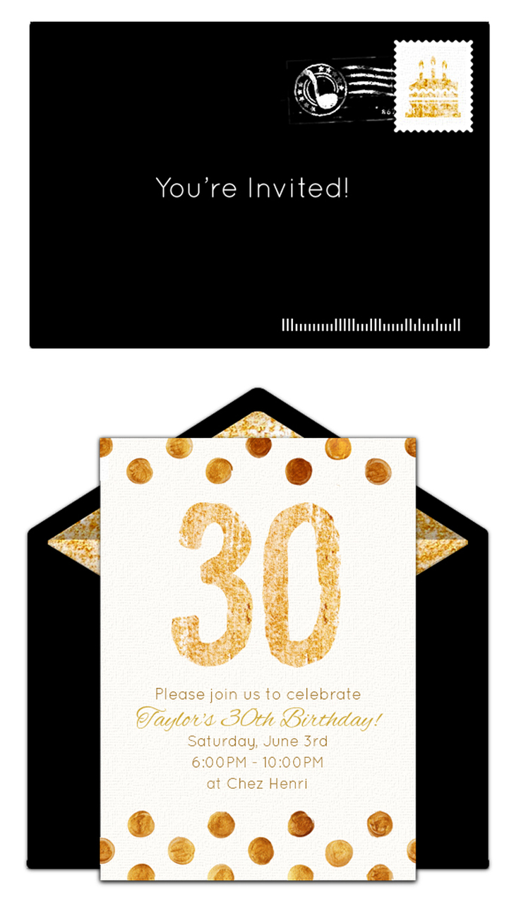 Free 30th Birthday Invitations